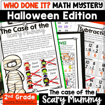 Preview of Halloween Math Activities | Halloween Math Mystery | Who Done It Mysteries