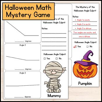 Preview of Halloween Math Mystery Game - Measuring Angles with a Protractor