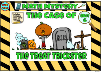 Preview of Halloween Math Mystery Grade 6