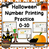 Halloween Math Number Printing Practice (0-10)