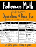 Halloween Math! Operations & Base Ten Kindergarten No Prep Pack!