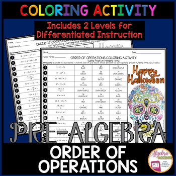 Order Of Operations Coloring Worksheets / Order Of Operations Coloring