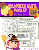 Halloween Math Packet: Kindergarten