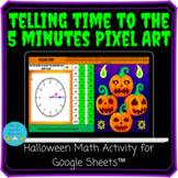 Halloween Math Pixel Art Telling Time To The Nearest 5 Min