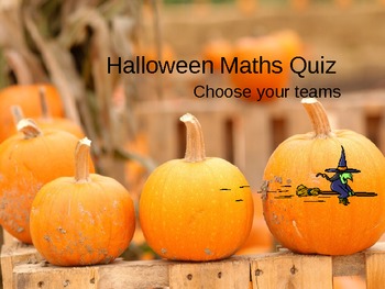 Preview of Halloween Math Powerpoint Quiz - FUN CLASS ACTIVITY