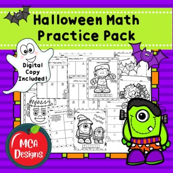 Preview of Halloween Math Practice Pack