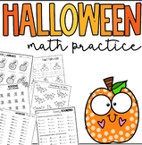 Halloween Math Practice Sheets