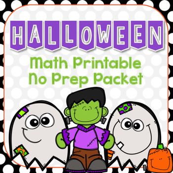 Preview of Halloween Math Printable No Prep Packet