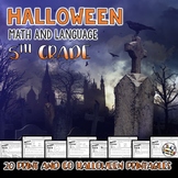 Halloween Math and Language Printables for Fifth Grade