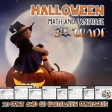 Halloween Math and ELA Printables for Third Grade