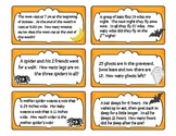 Halloween Math Problem Solving Task Cards