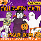 Halloween Math Review Escape Room 3rd Grade Digital Multip