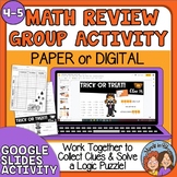 Halloween Math Review Mystery Group Activity Google Digita