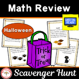 Halloween Math Review Scavenger Hunt