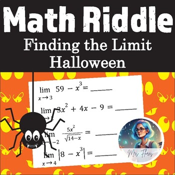 Preview of Halloween Math Riddle - Calculus - Finding Limits - Fun Math