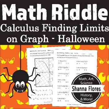 Preview of Halloween Math Riddle - Calculus - Using a Graph to find Limits - Fun Math