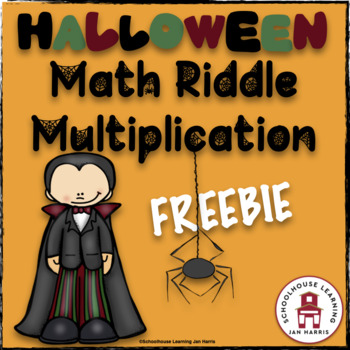 Preview of Halloween Math Riddle Multiplication FREEBIE