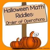 Halloween Order of Operations Math Riddles