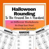 Halloween Math Rounding Worksheets!