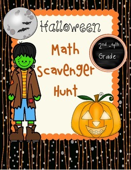 Preview of Halloween Math Scavenger Hunt 