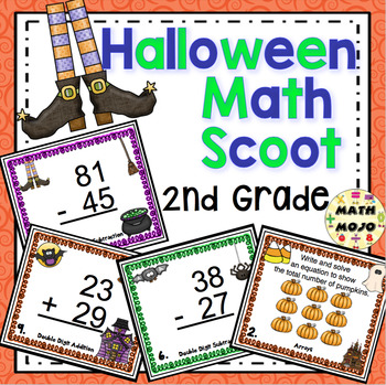 Preview of Halloween Math Scoot - 2nd Grade