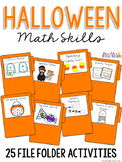 Halloween Math Skills File Folders (25 Tasks Included)