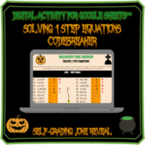 Halloween Math Solving 1 Step Equations Self-Grading Digit