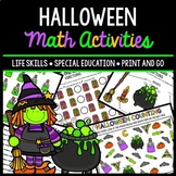 Halloween Math - Special Education - Life Skills - Worksheets