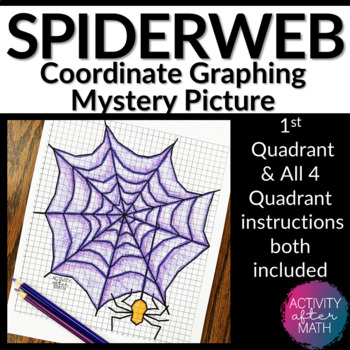 Preview of Halloween Math Spiderweb Coordinate Graphing Picture