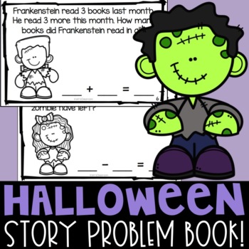 Preview of Halloween Math Story Problem Book Freebie! (Addition & Subtraction)