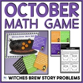 October Math Center Game Halloween Math Story Problems 1st Grade