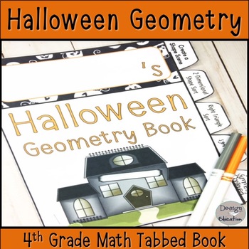 Preview of Halloween Math Tabbed Geometry Book