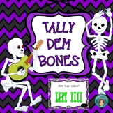 Halloween Math Task Card - Tally Dem Bones for Math Centers