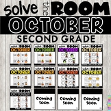 Halloween Math Task Cards - 2nd Grade October Write the Ro