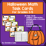 Halloween Math Task Cards Grades 3-5