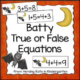 Halloween Math True or False Equations