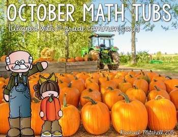 Preview of October Math Tubs