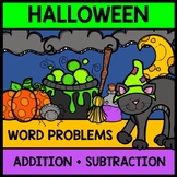 Halloween Math Word Problems - Addition - Subtraction - Sp