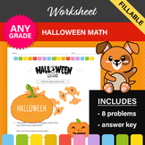 Halloween Math Worksheet #3