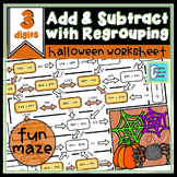 Halloween Math Worksheet Addition and Subtraction with Reg