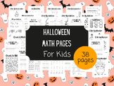 Halloween Math Worksheet Bundle