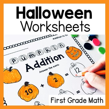 Preview of Halloween Math Worksheets | Halloween Early Finishers Or Halloween Morning Work