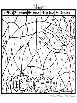 Halloween Math Worksheets (1-10) by The Dazingaz | TPT