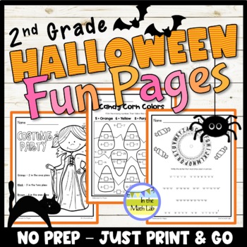 Preview of Halloween Math Worksheets 2nd Grade