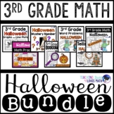 Halloween Math Worksheets 3rd Grade Bundle