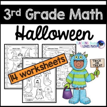 Preview of Halloween Math Worksheets 3rd Grade Common Core
