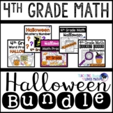 Halloween Math Worksheets 4th Grade Bundle