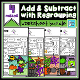 Halloween Math Worksheets Bundle - Addition and Subtractio