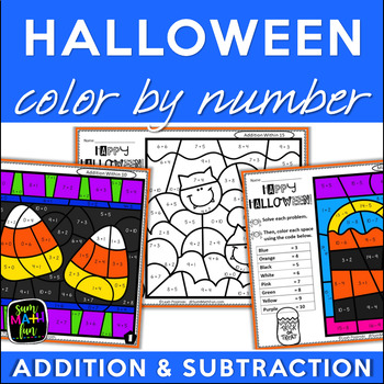 28+ Halloween Color By Number Addition