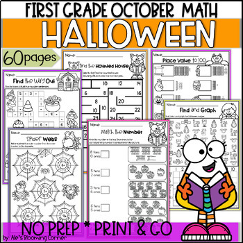 Halloween Math Worksheets First Grade Games October Activities Number Sense